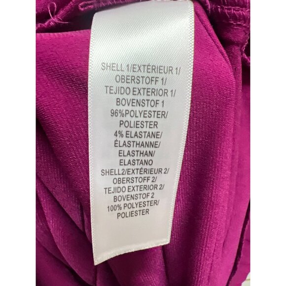 Adrianna NWT Papell Pink Sangria Banded Sheath Chiffon Ruffle Cape Dress - Picture 10 of 10